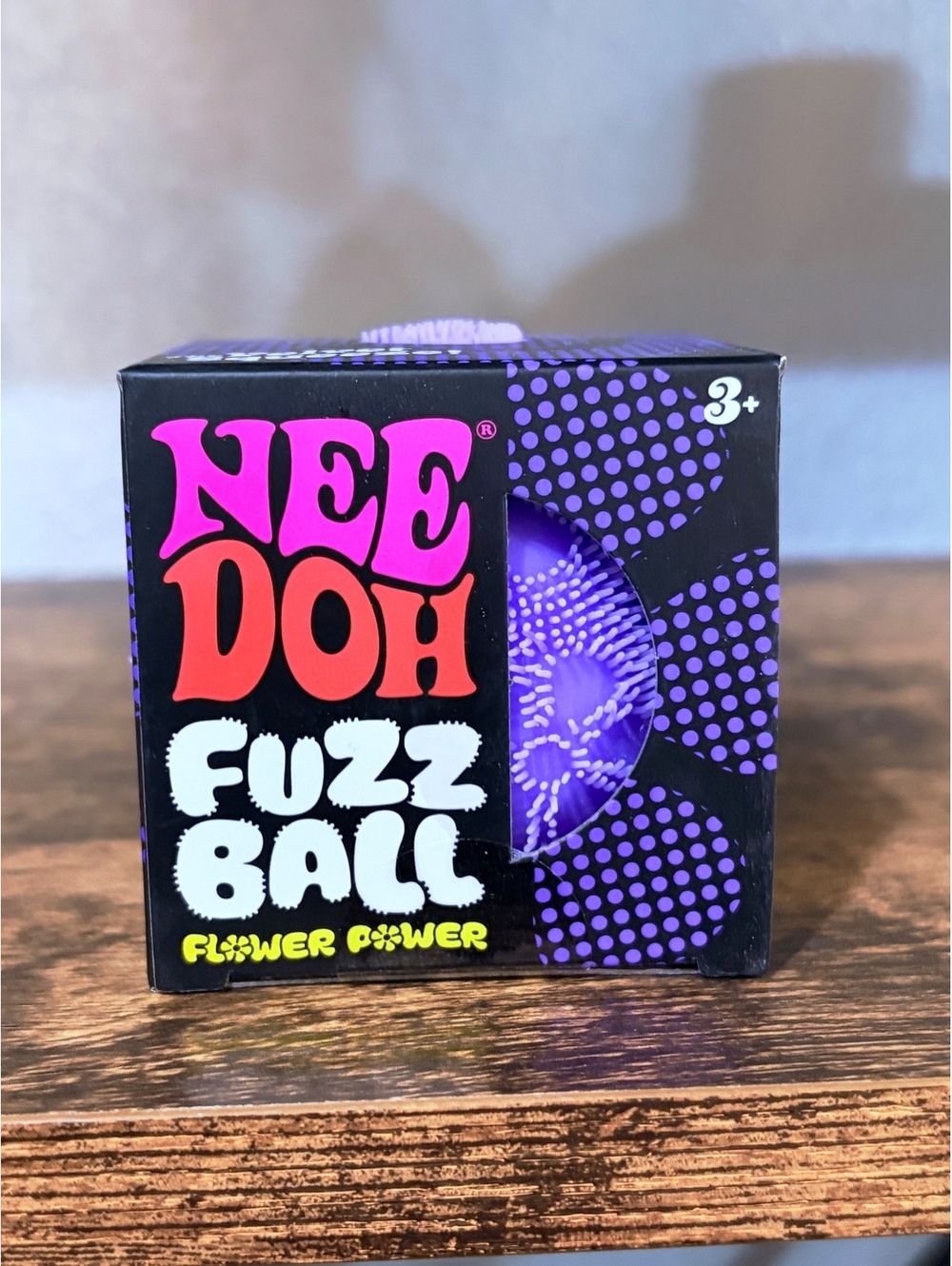 NeeDoh Flower Power Fuzzball in Purple Authentic Schylling New In Box
